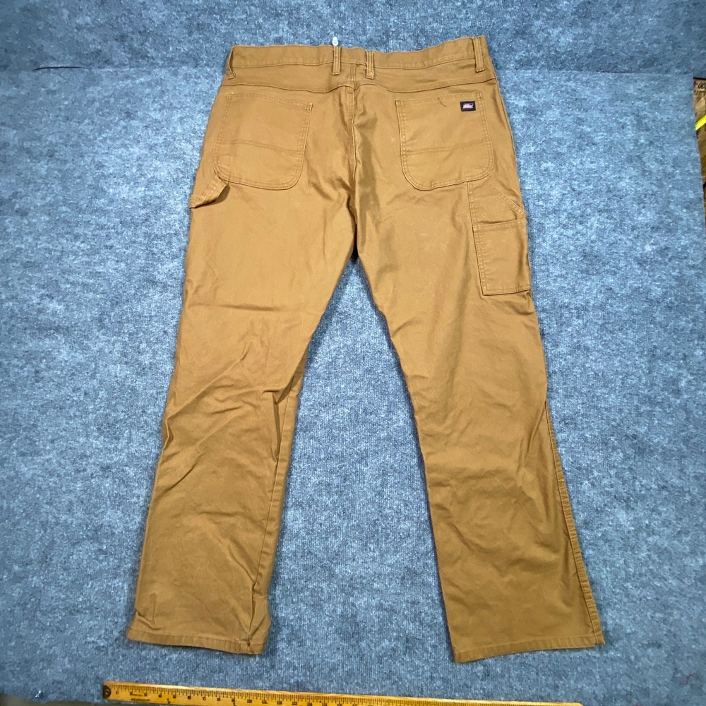 Dickies Mens Brown Duck Canvas Carpenter Pants 42x32 EU1939RBD Utility‎ Workwear